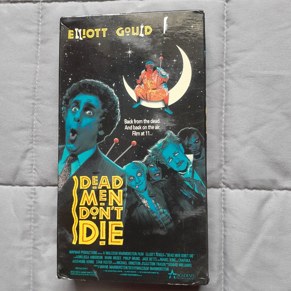 Dead Men Don't Die VHS 1991 Elliott Gould Zombie Horror Comedy Rare Cult